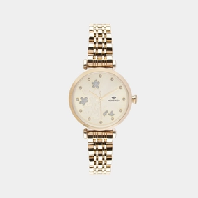 Luxurious Gold Analog Women Stainless Steel Watch 7505T-M2208