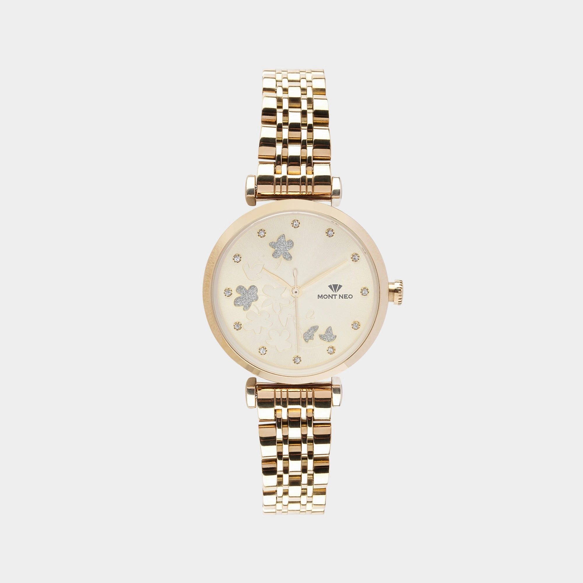 Luxurious Gold Analog Women Stainless Steel Watch 7505T-M2208
