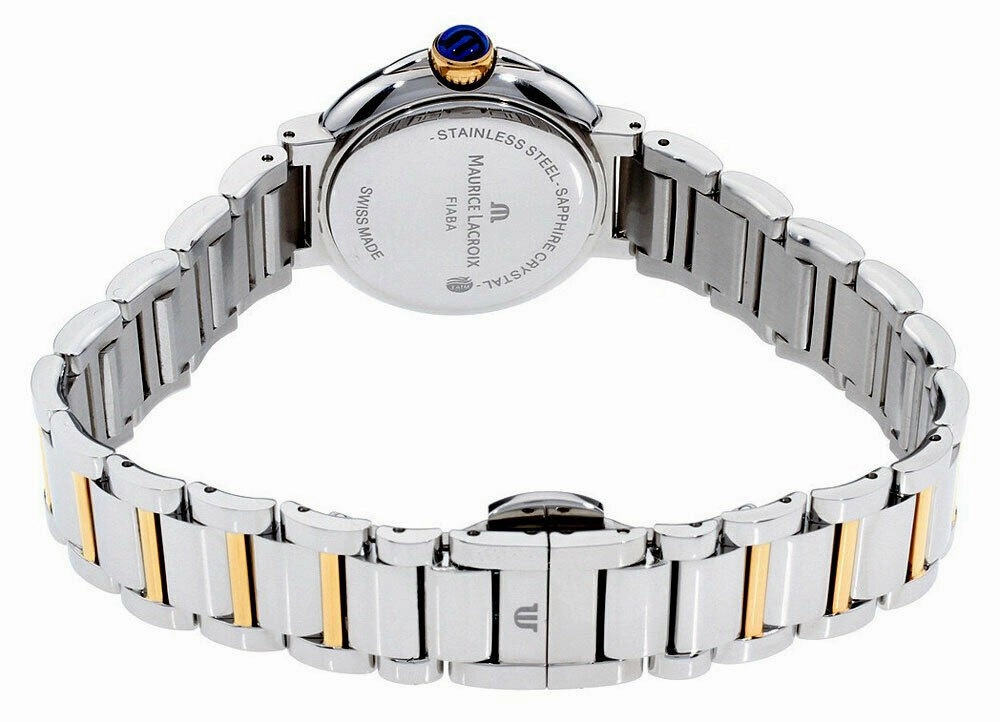 Maurice Lacroix Fiaba Two Tone Steel Diamonds Mother-of-Pearl Dial Date Quartz Womens Watch FA1003-PVP23-170-1