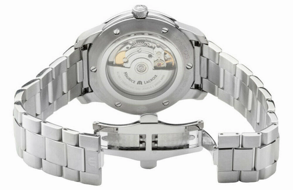 Maurice Lacroix Pontos Stainless Steel Gray Dial Day-Date Automatic Mens Watch PT6358-SS002-332