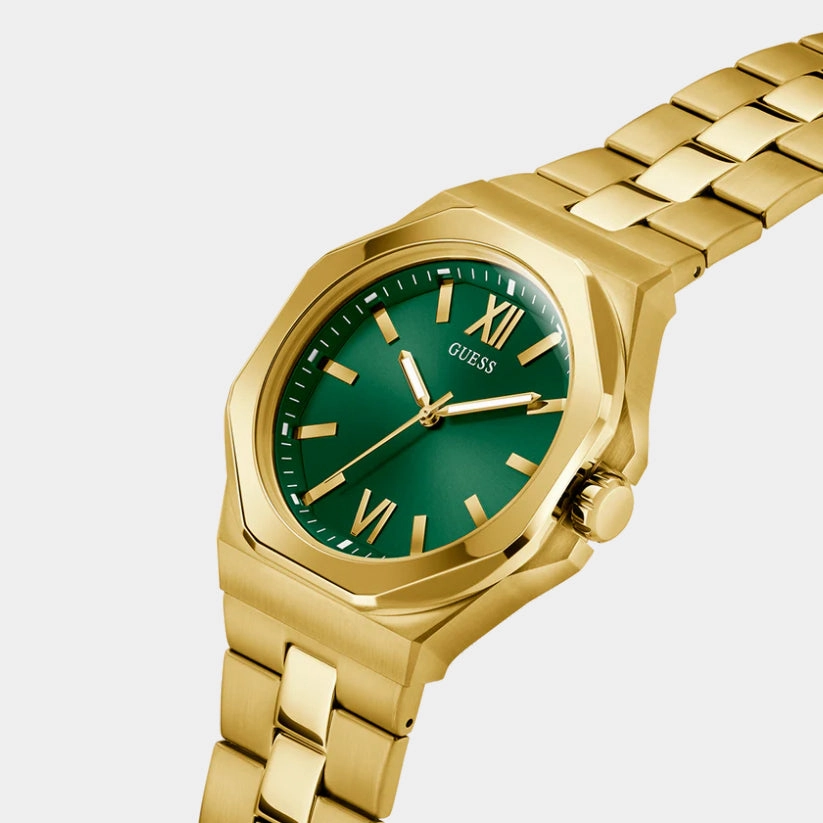 Men Quartz Green Dial Analog Stainless Steel Watch GW0849G2
