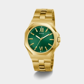 Men Quartz Green Dial Analog Stainless Steel Watch GW0849G2