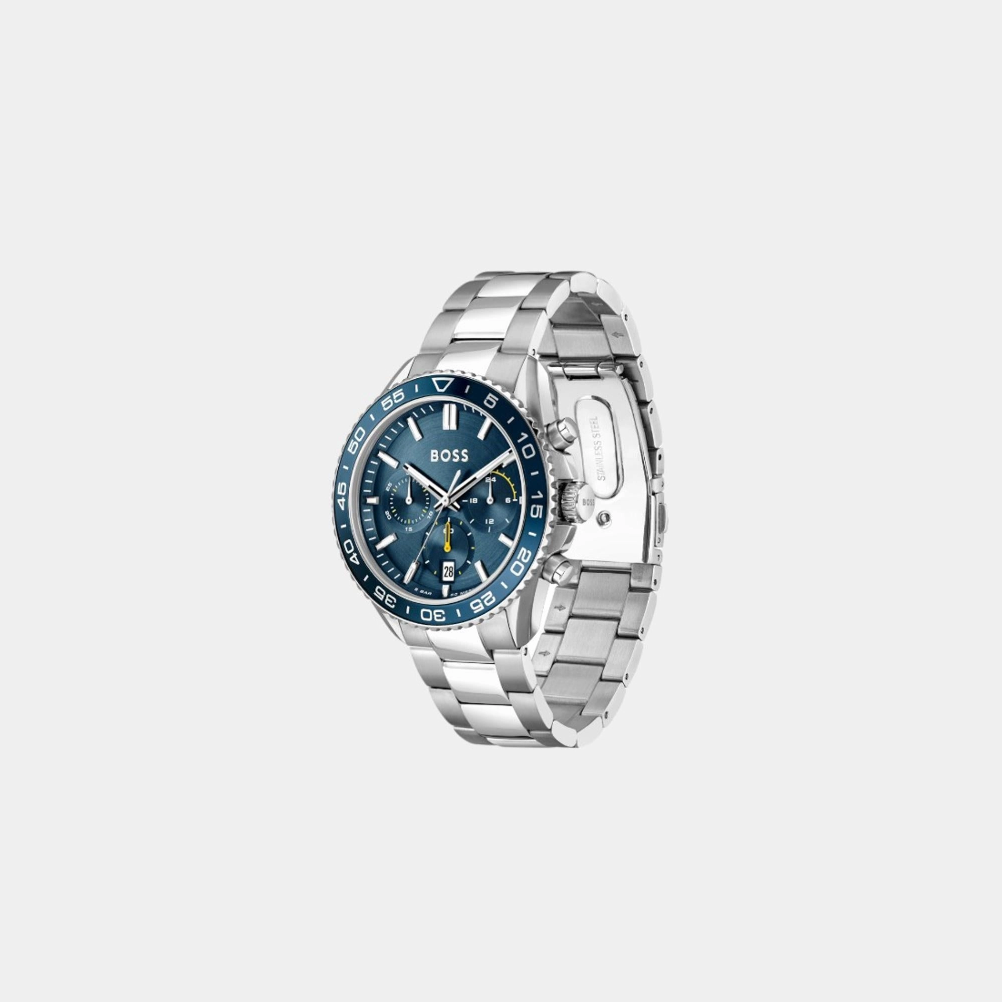Men's Quartz Chronograph Blue Dial Stainless Steel Watch 1514143