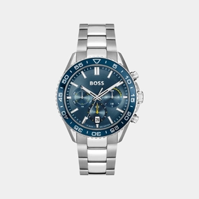 Men's Quartz Chronograph Blue Dial Stainless Steel Watch 1514143
