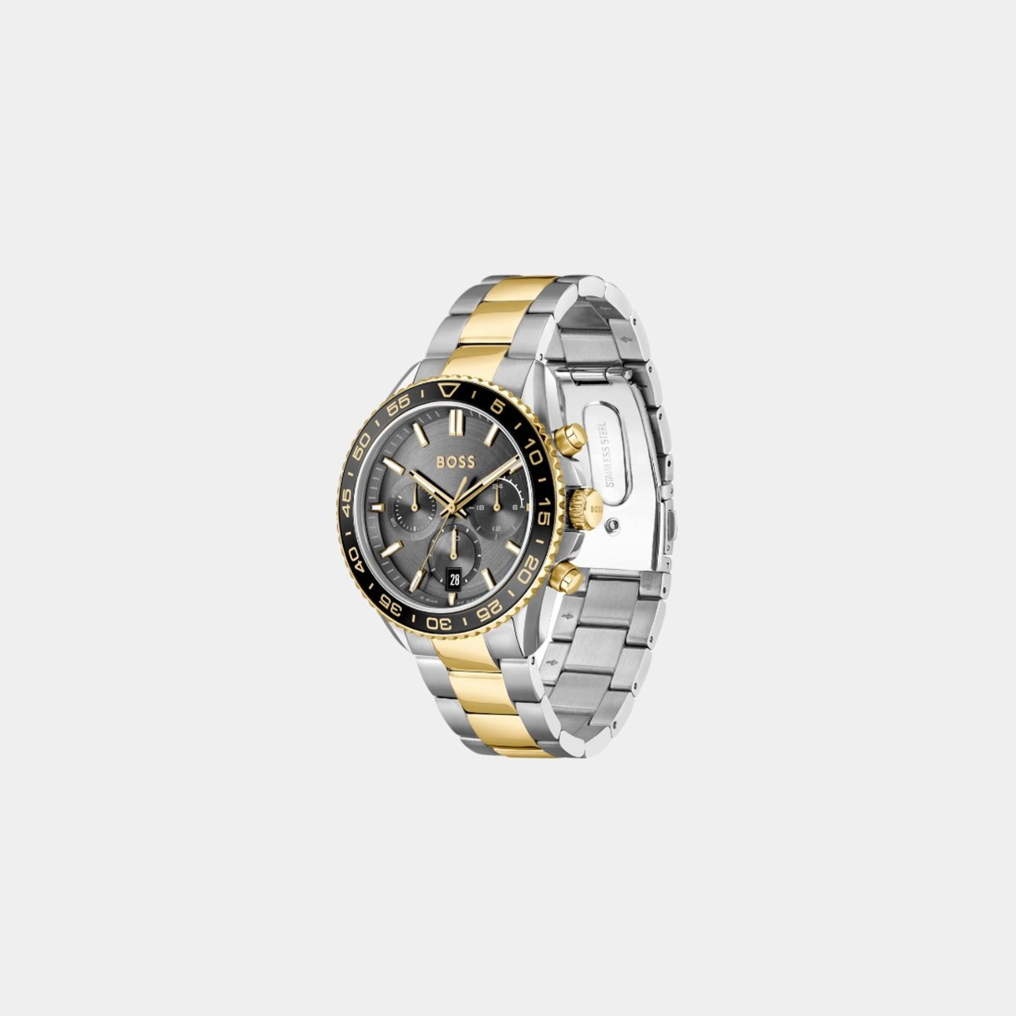 Men's Quartz Chronograph Grey Dial Stainless Steel Watch 1514144