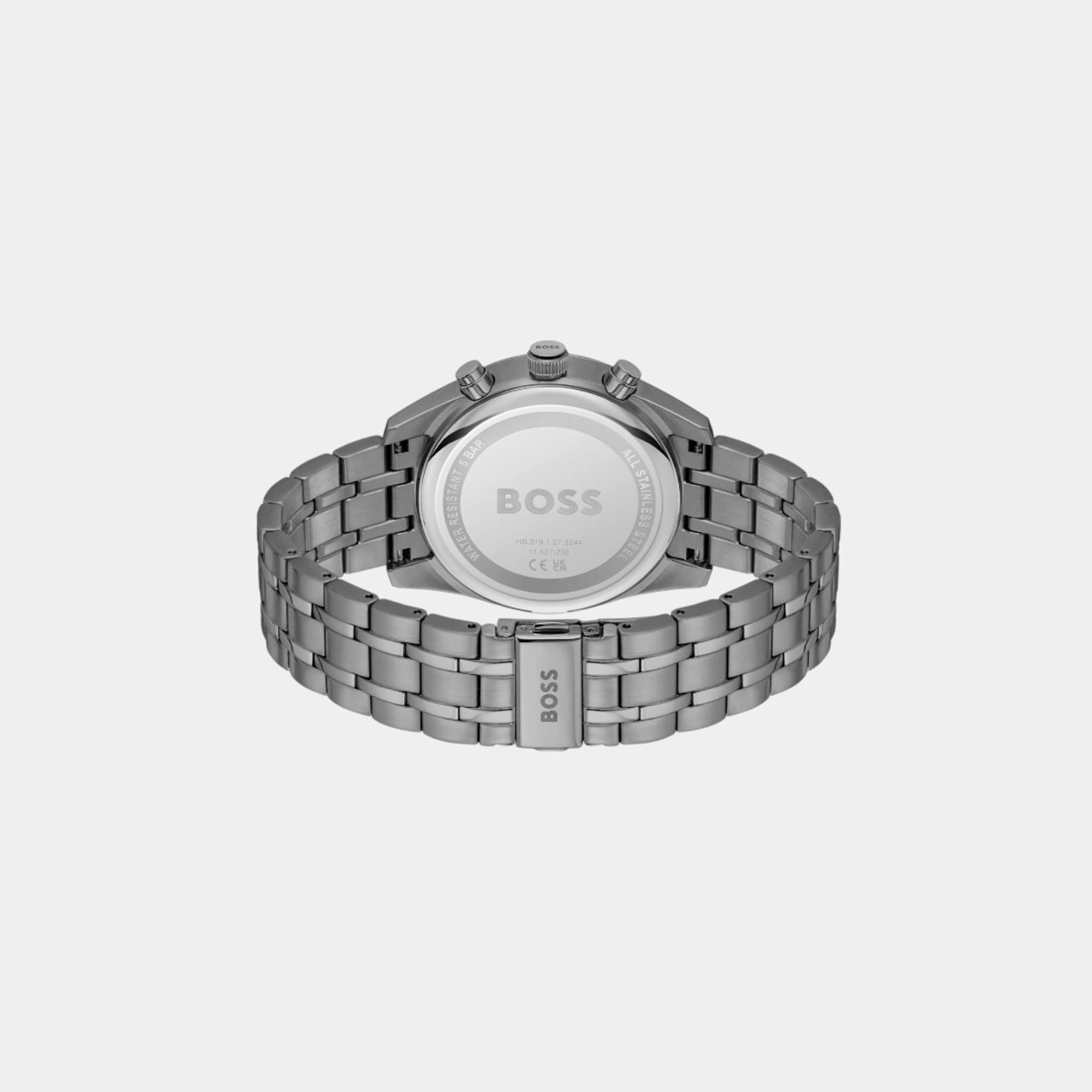 Men's Quartz Chronograph Grey Dial Stainless Steel Watch 1514153