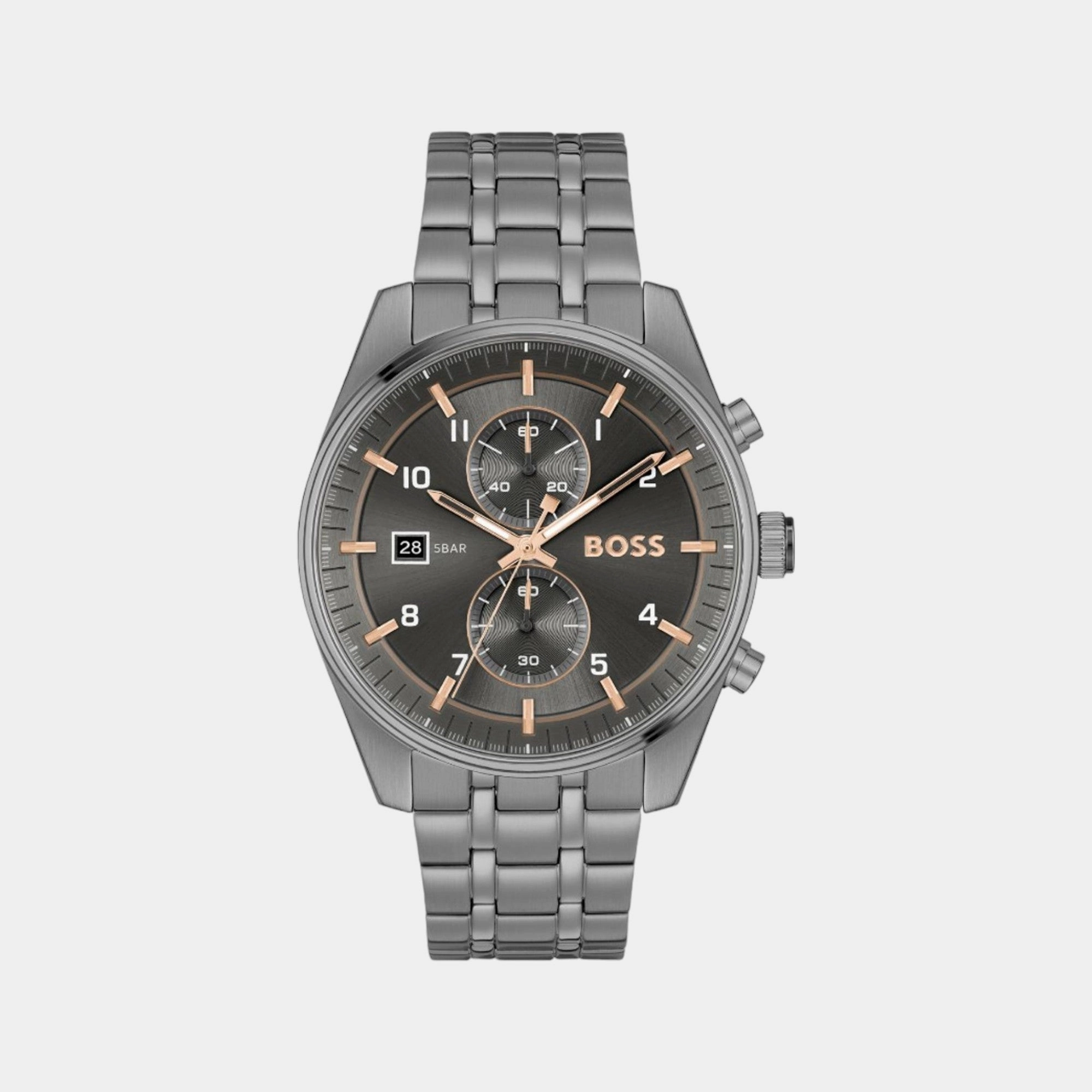Men's Quartz Chronograph Grey Dial Stainless Steel Watch 1514153