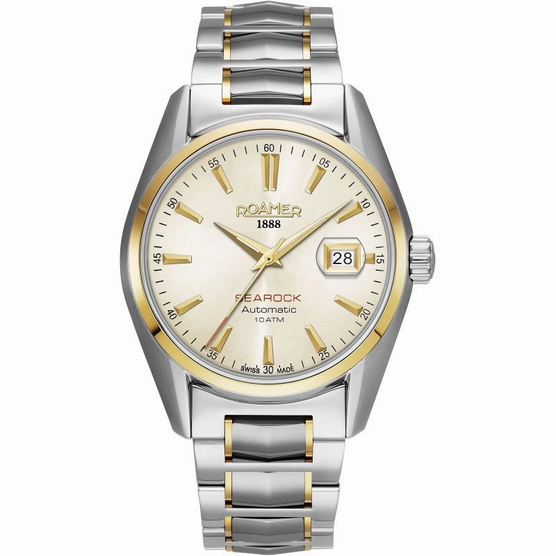 Mens Roamer - 210665 49 25 20 - Searock Gold Bicolour Automatic Watch