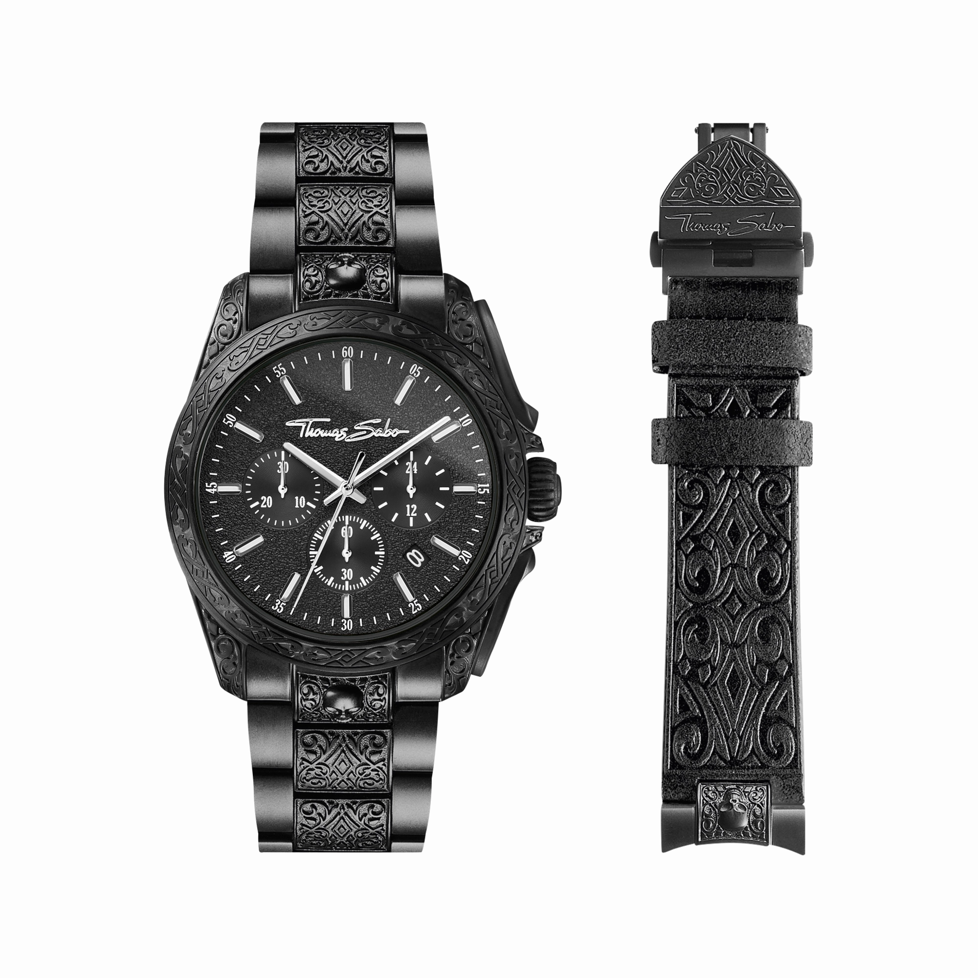 Mens watch Rebel at heart Chronograph black