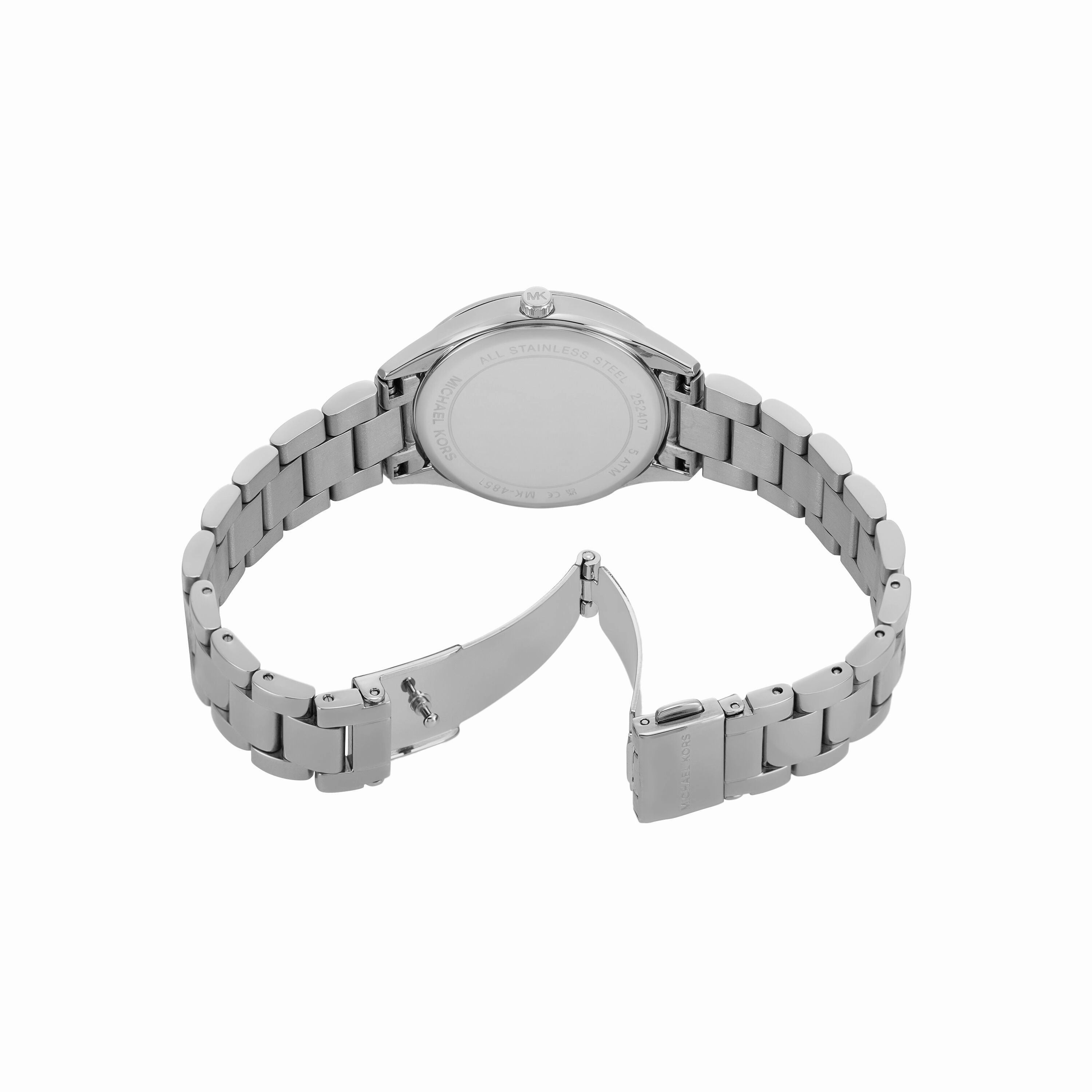 Michael Kors Lauryn Silver Tone Analogue Watch MK4851SET