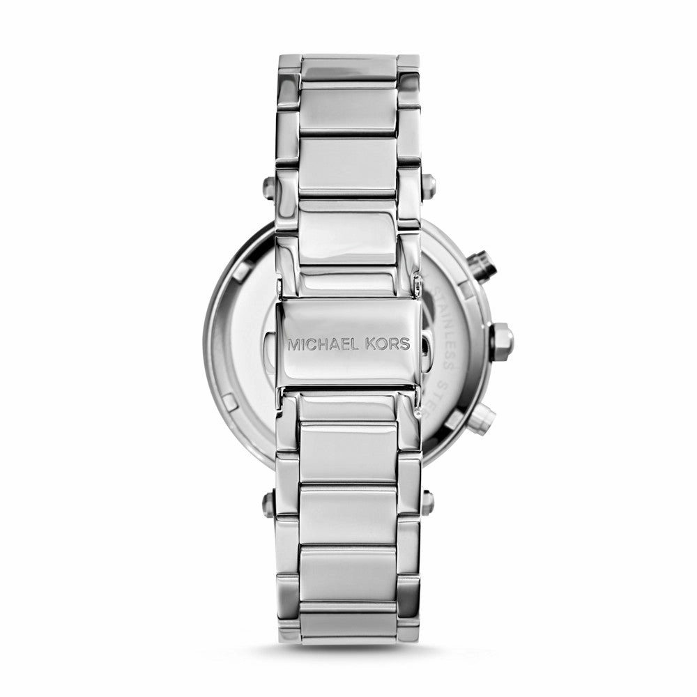 Michael Kors Silver-Tone Glitz Parker Watch MK5353