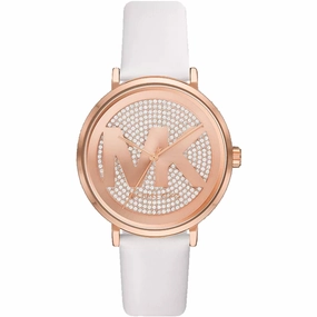 Michael Kors Women's Watch - Addyson Quartz Rose Gold Dial Leather Strap | MK2958