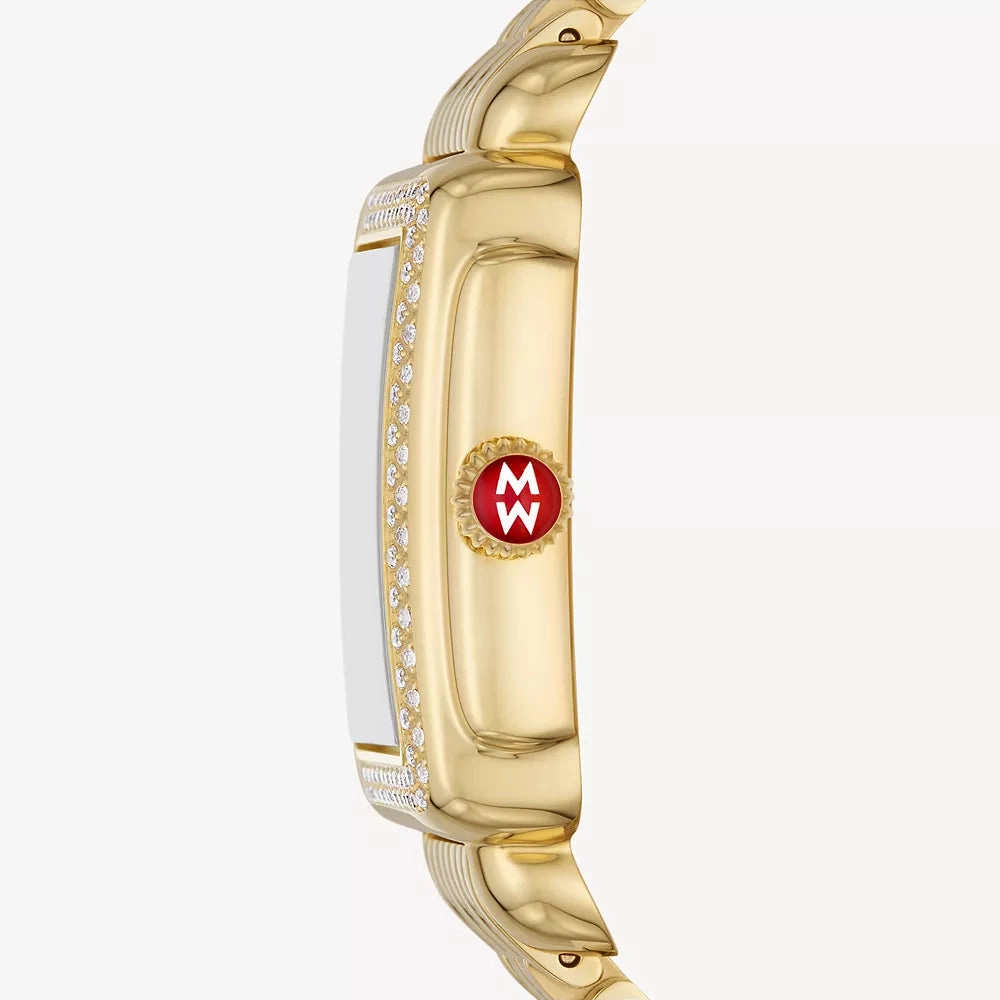 Michele Deco Madison Mid 18k Gold Diamond Watch