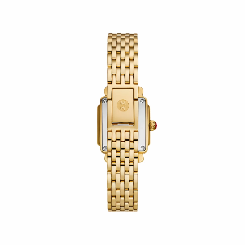 Michele Deco Madison Mini Diamond 18k Gold-Plated Watch