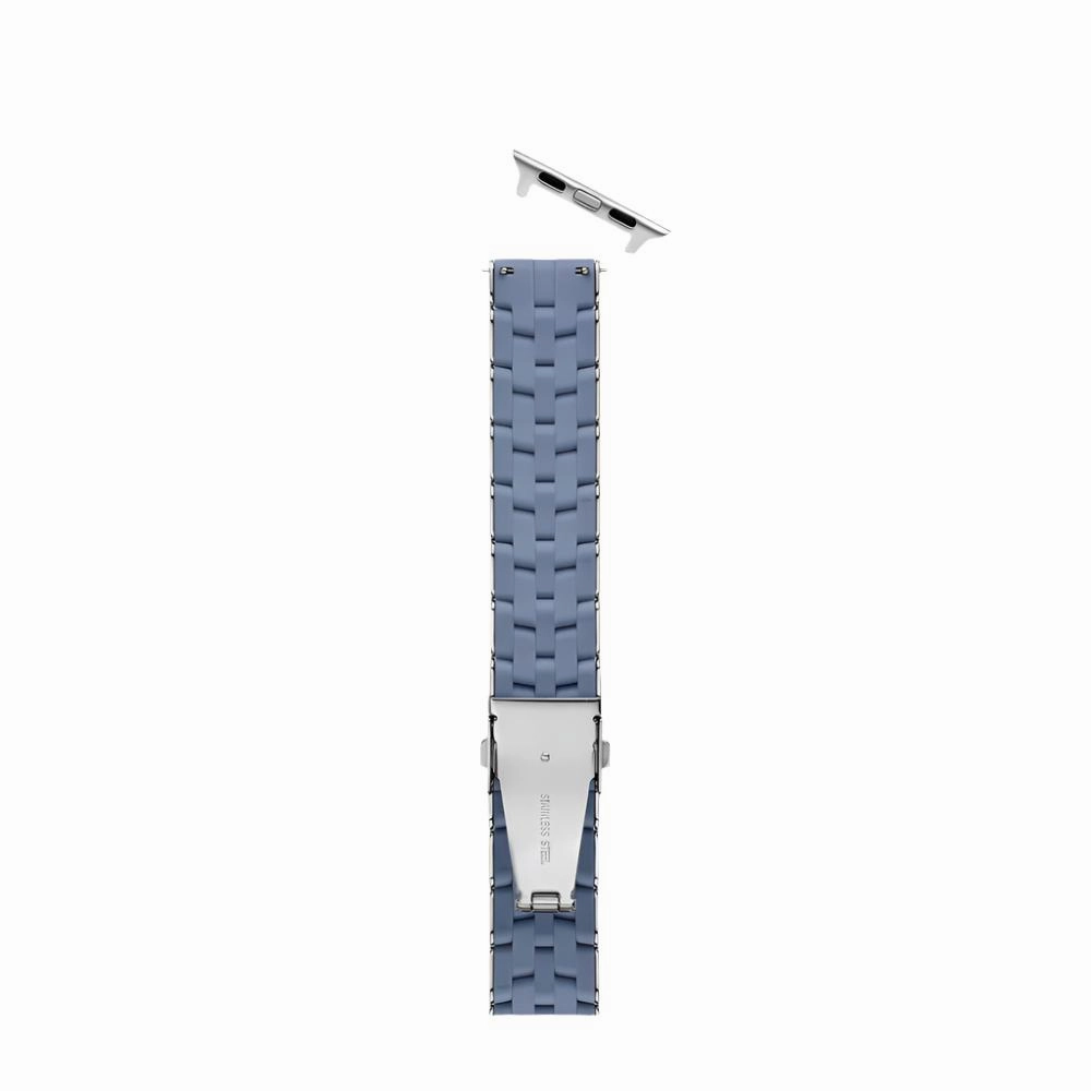 Michele Dusk Blue Silicone Bracelet Band for Apple Watch?