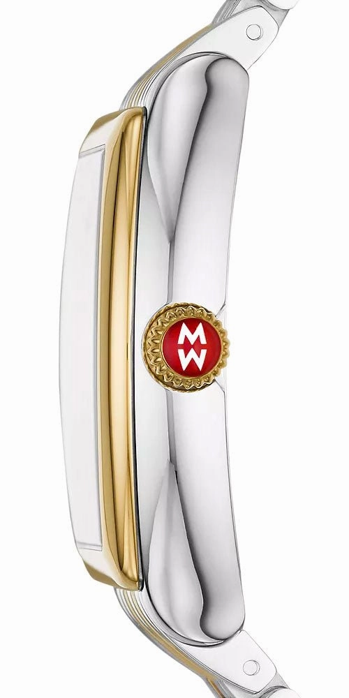 Michele Releve Two-Tone Steel Mother-of-Pearl Dial Diamonds Quartz Womens Watch MWW19B000004