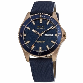 Mido Ocean Star 200 Blue Dial Fabric Strap Men's Watch