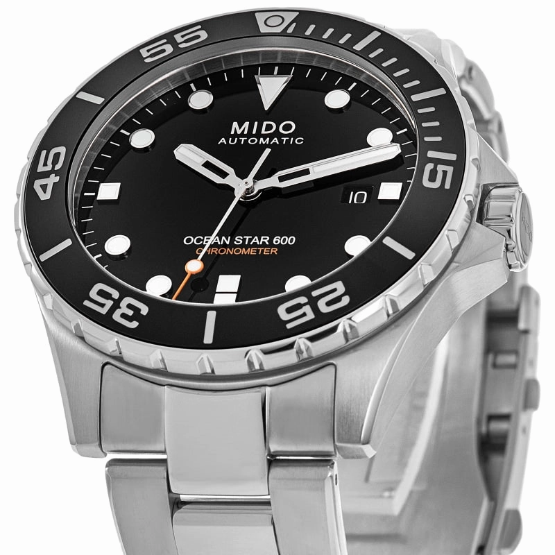 Mido Ocean Star 600 Chronometer Black Dial Steel Men's Watch M026.608.11.051.00