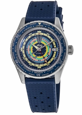 Mido Ocean Star Decompression Worldtimer Blue Dial Rubber Strap Men's Watch M026.829.17.041.00