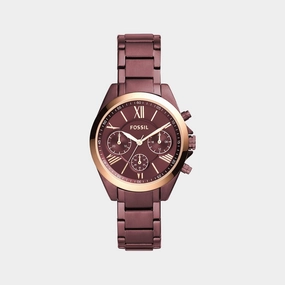 Modern Courier Women Quartz Purple Dial Chronograph Stainless Steel Watch BQ3281