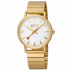 Mondaine Classic Golden Stainless Steel Analogue Watch 40mm
