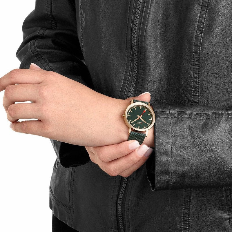 Mondaine Classic Good Gray Textile Analogue Watch 36mm