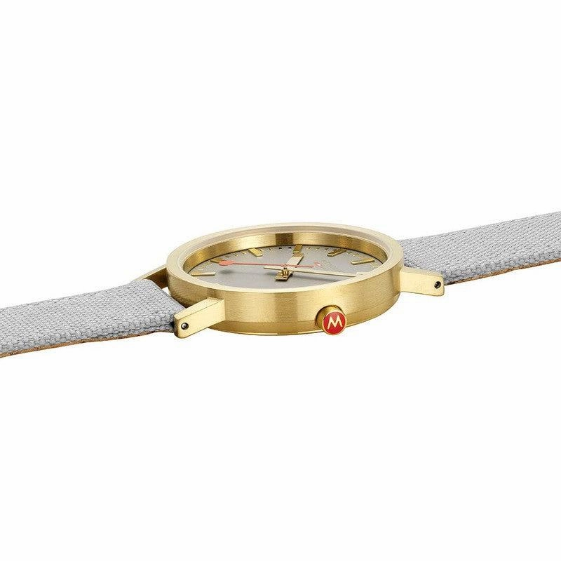 Mondaine Classic Good Gray Textile Analogue Watch 36mm