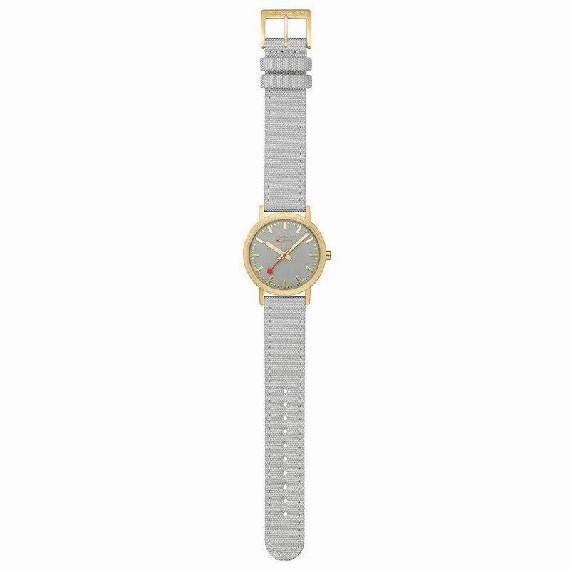 Mondaine Classic Good Gray Textile Analogue Watch 36mm