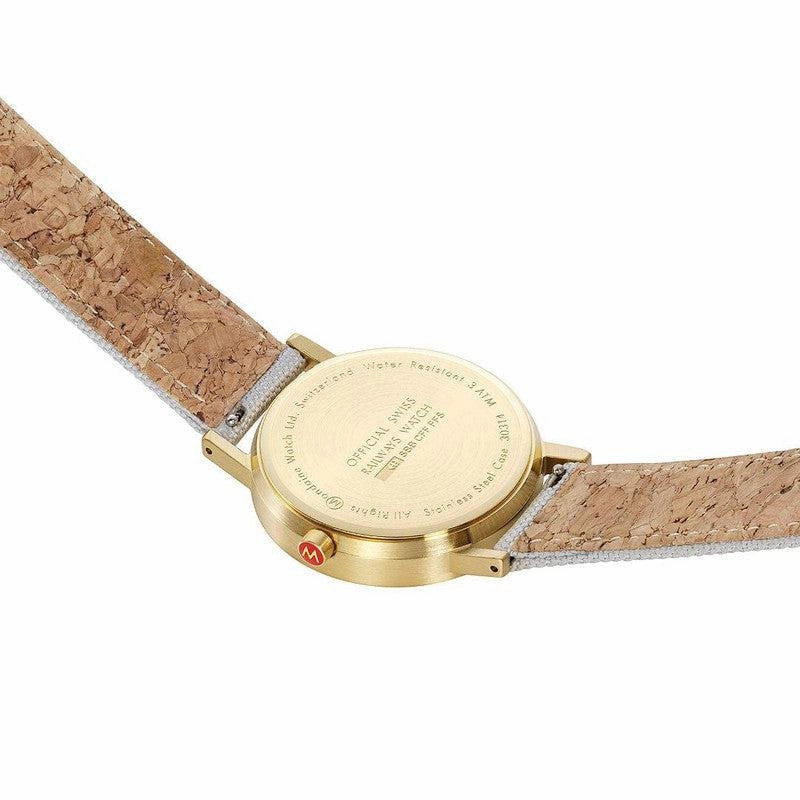 Mondaine Classic Good Gray Textile Analogue Watch 36mm