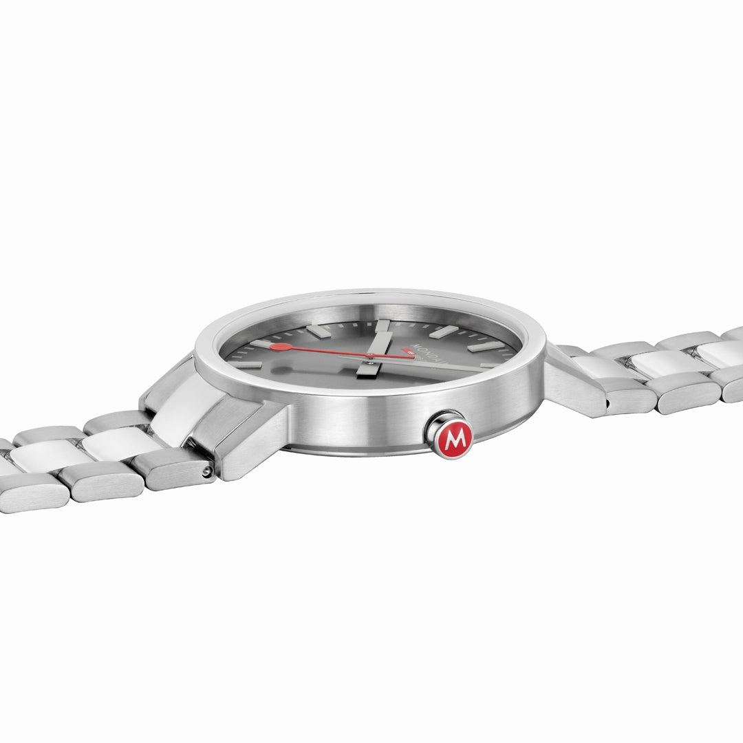 MONDAINE CLASSIC GREY DIAL STAINLESS STEEL BRACELET WATCH A660.30360.81SBJ