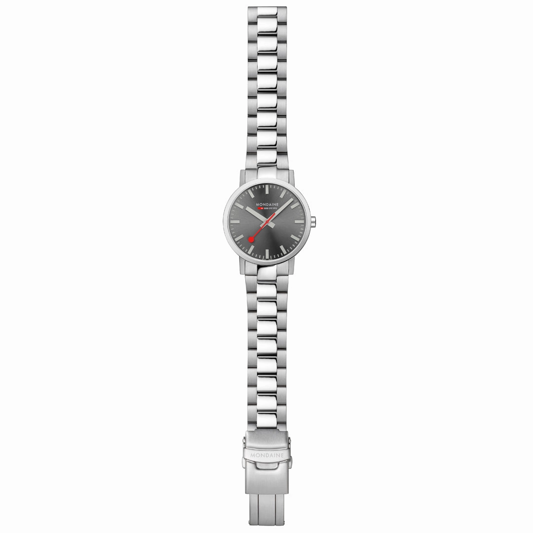 MONDAINE CLASSIC GREY DIAL STAINLESS STEEL BRACELET WATCH A660.30360.81SBJ