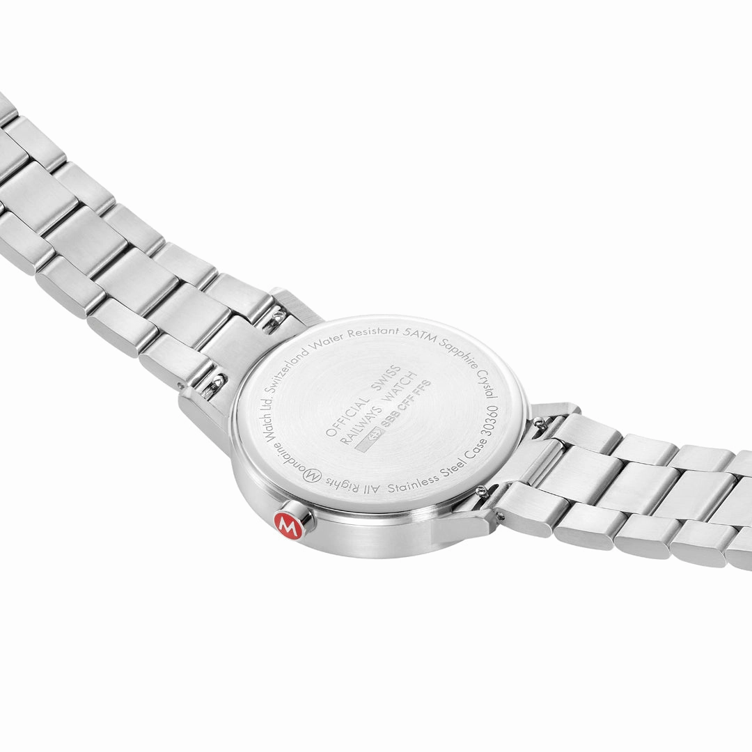 MONDAINE CLASSIC GREY DIAL STAINLESS STEEL BRACELET WATCH A660.30360.81SBJ