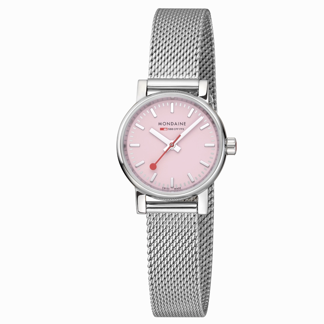 Mondaine Official Swiss Railways Evo2 26mm Sunrise Pink Watch MSE.26130.SM