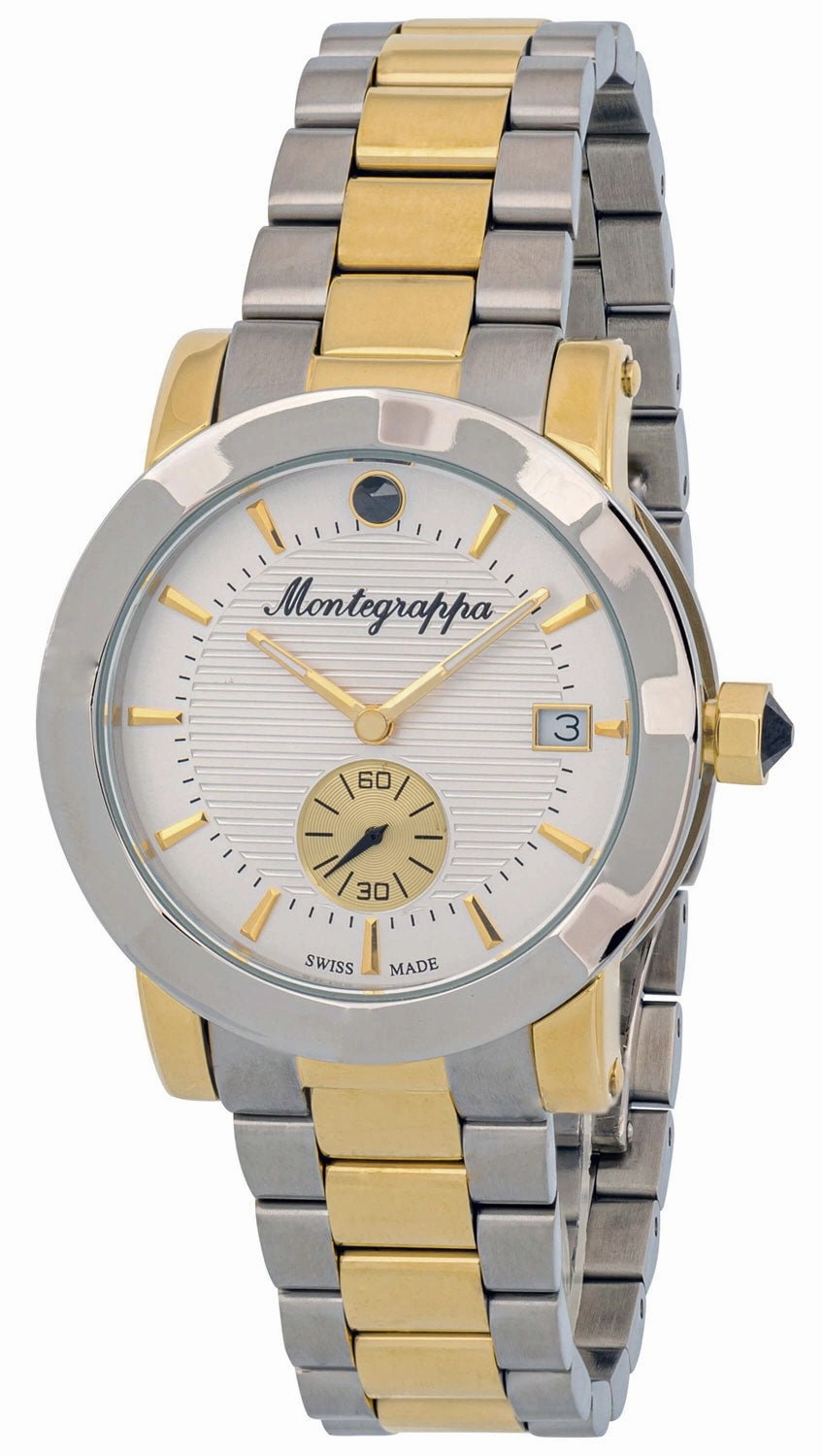 Montegrappa Nerouno White Dial Date Two Tone Stainless Steel Quartz Women's Watch IDLNWA18_Y