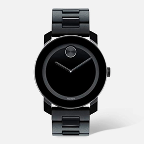 Movado BOLD Men's 3600047 TR90 Black Stainless Steel Swiss Quartz Watch 42mm