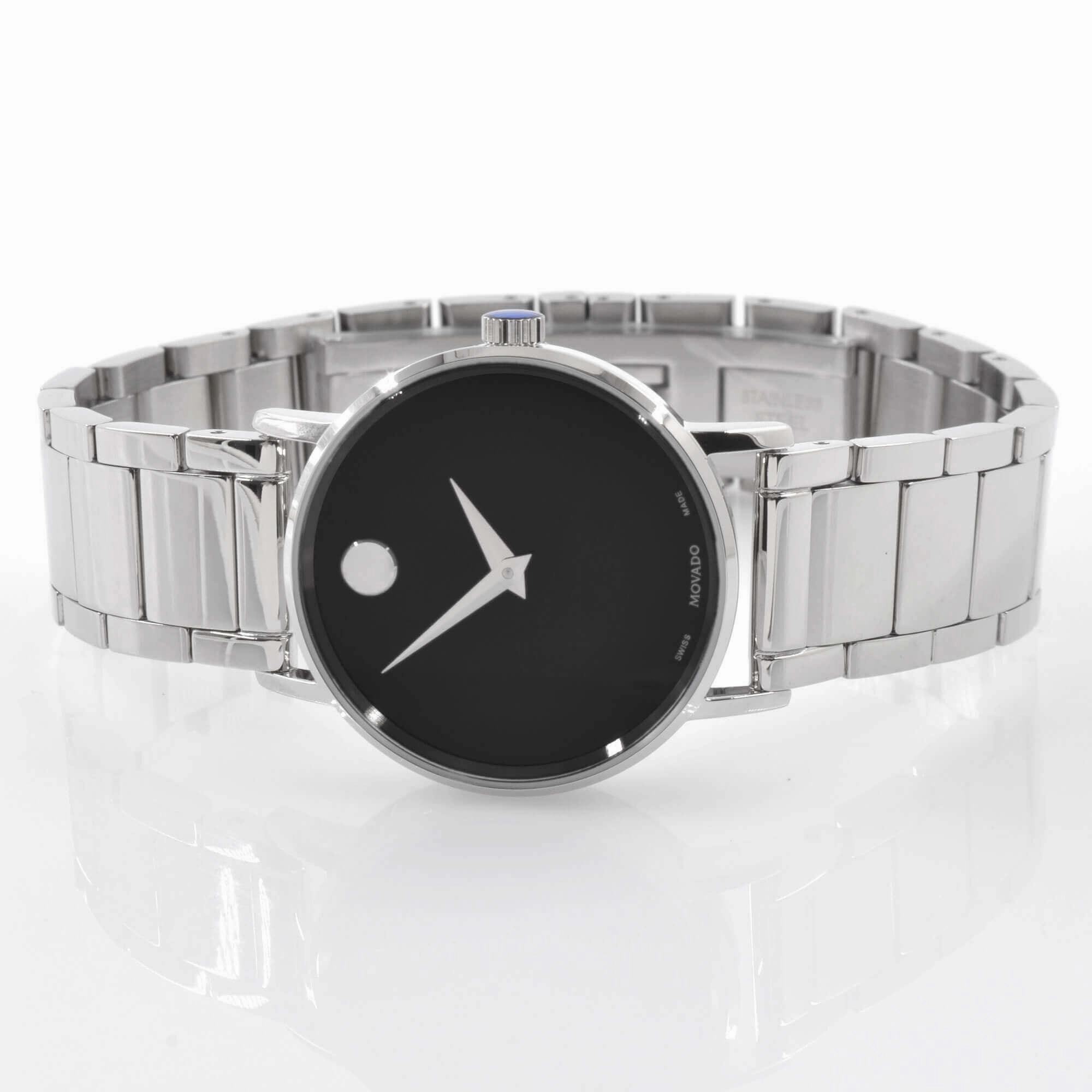 Movado Unisex Watch - Quartz Black Museum Dial Silver Tone Bracelet | 0607234