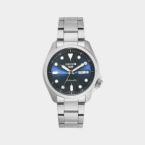 New 5 Sports Men Automatic Blue Dial Analog Stainless Steel Watch SRPE53K1