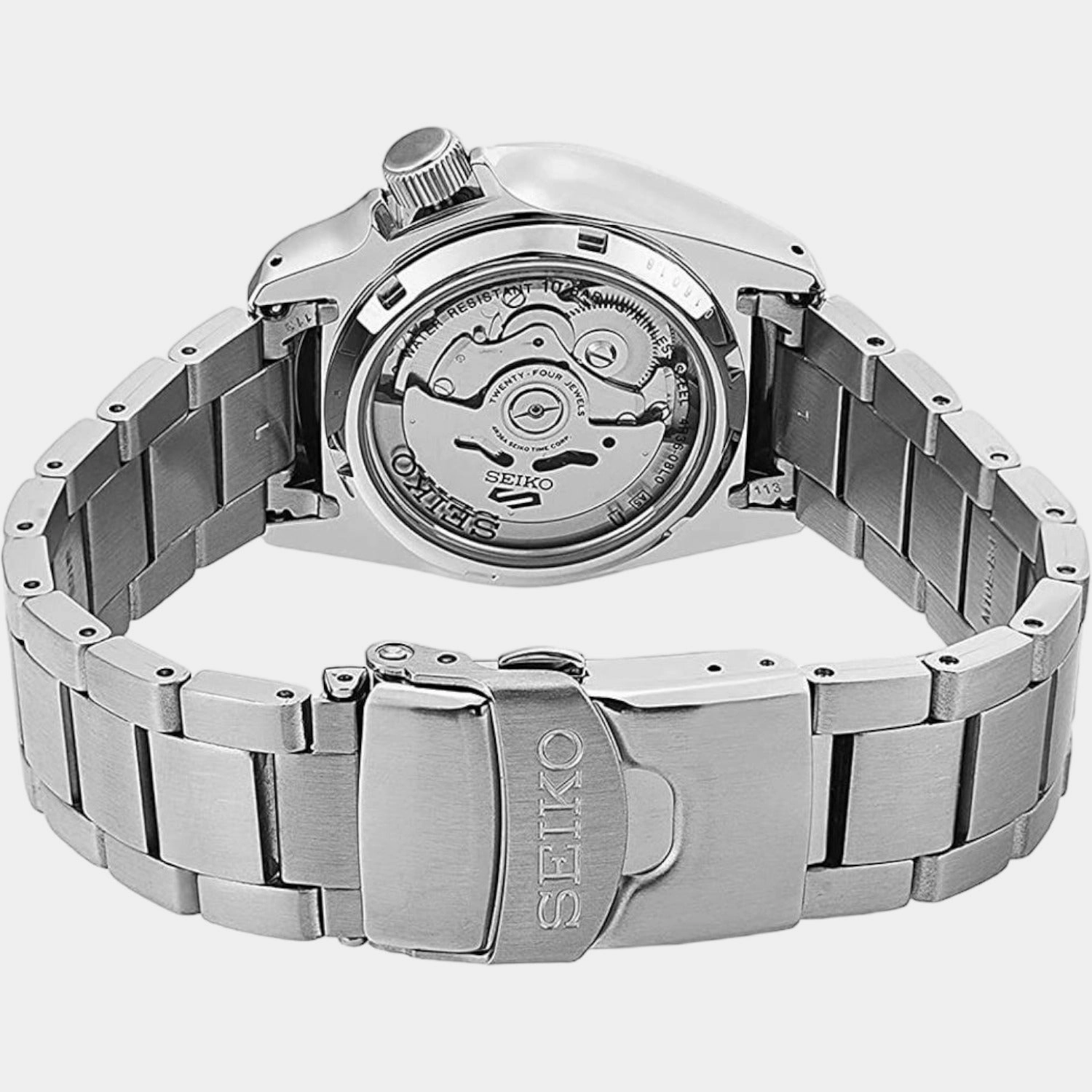 New 5 Sports Men Automatic Blue Dial Analog Stainless Steel Watch SRPE53K1