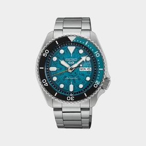 New 5 Sports Men Automatic Blue Dial Analog Stainless Steel Watch SRPJ45K1