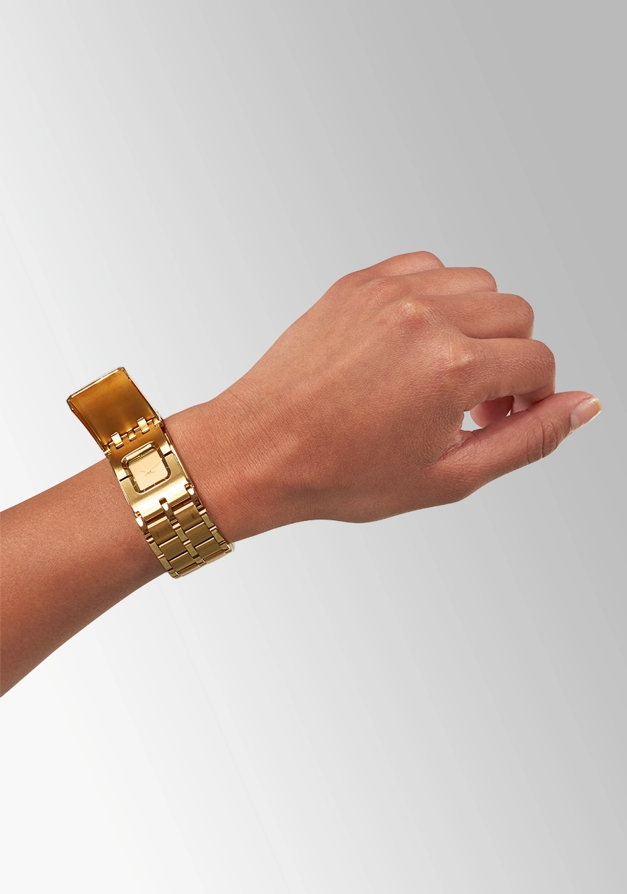 Nixon Confidante Stainless Steel Gold Dial Womens Watch A1362-502-00