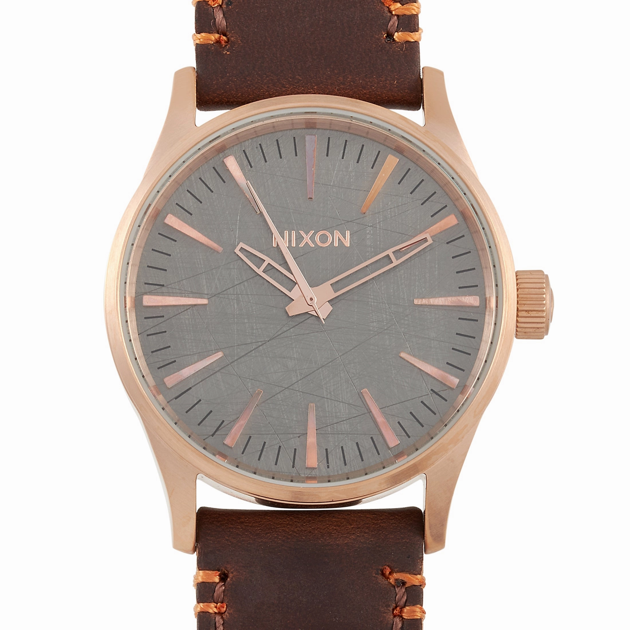 Nixon Sentry 38 Leather Stainless Steel Watch A377 2001