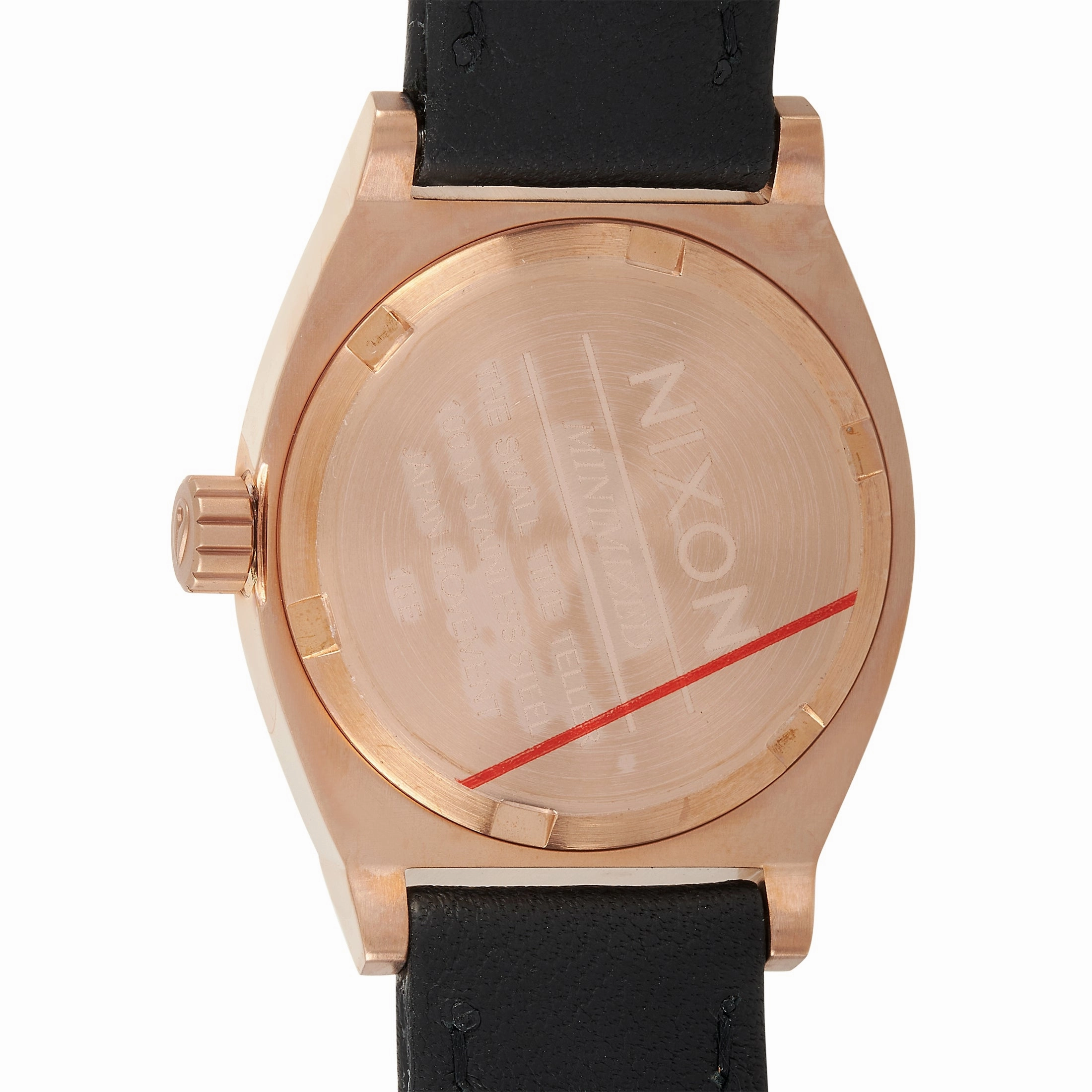 Nixon Small Time Teller Leather All Rose Gold 26 mm Stainless Steel Ladies Watch A509 1932