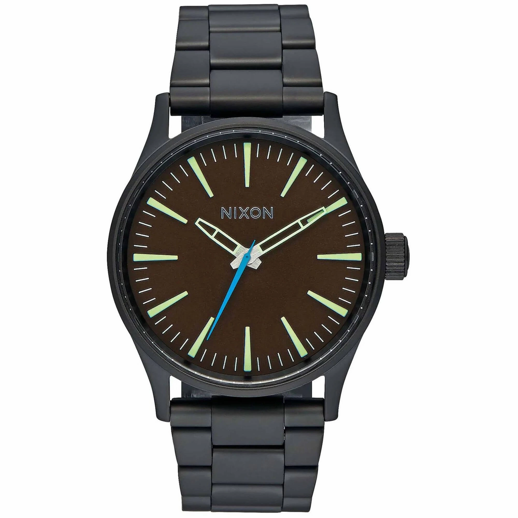 Nixon Unisex Watch - Sentry Quartz Brown Dial Stainless Steel Bracelet | A450-712