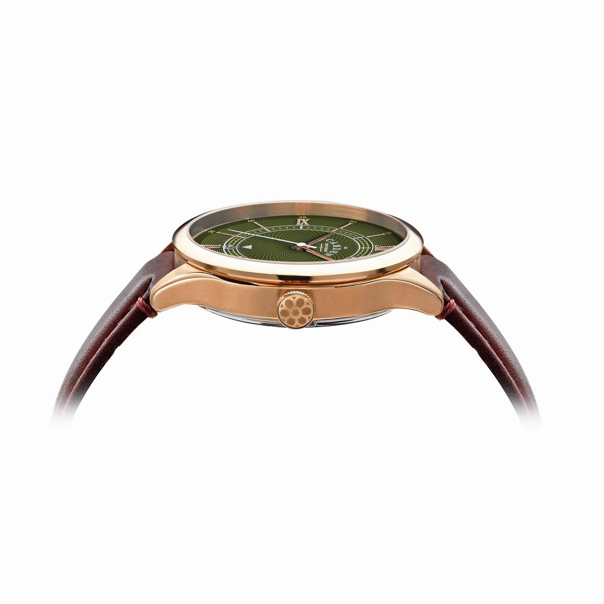 No.274 Automatic Rose gold, green and oxblood