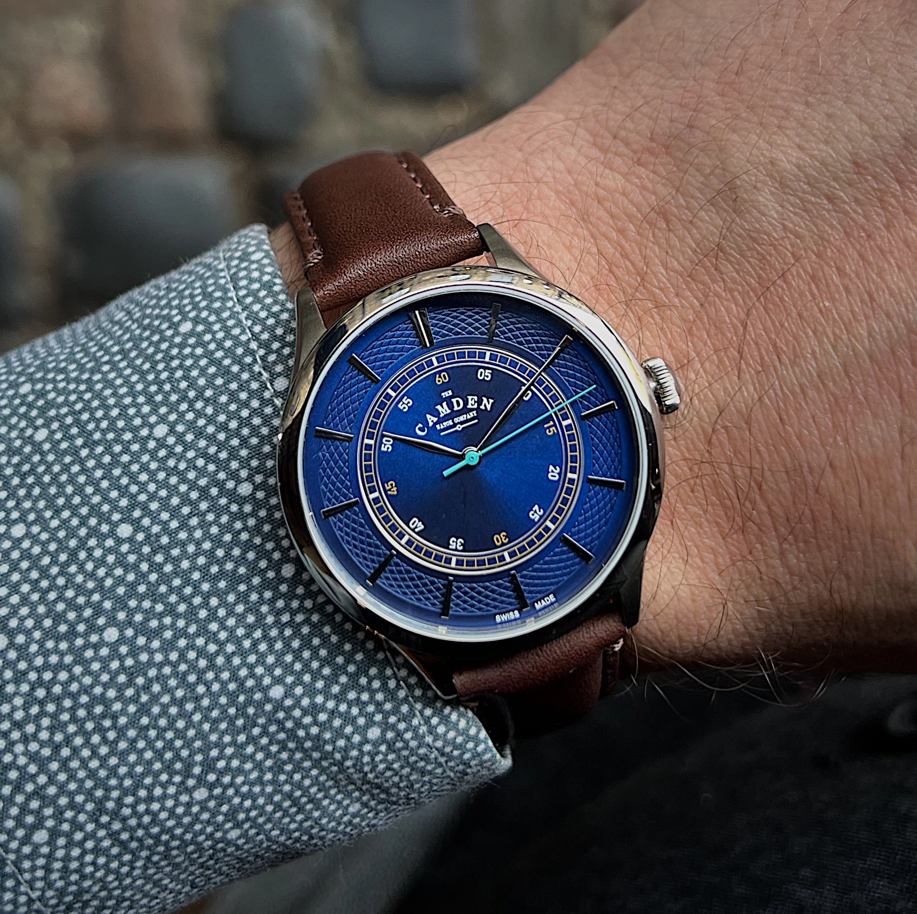 No.274 Steel, navy and brown
