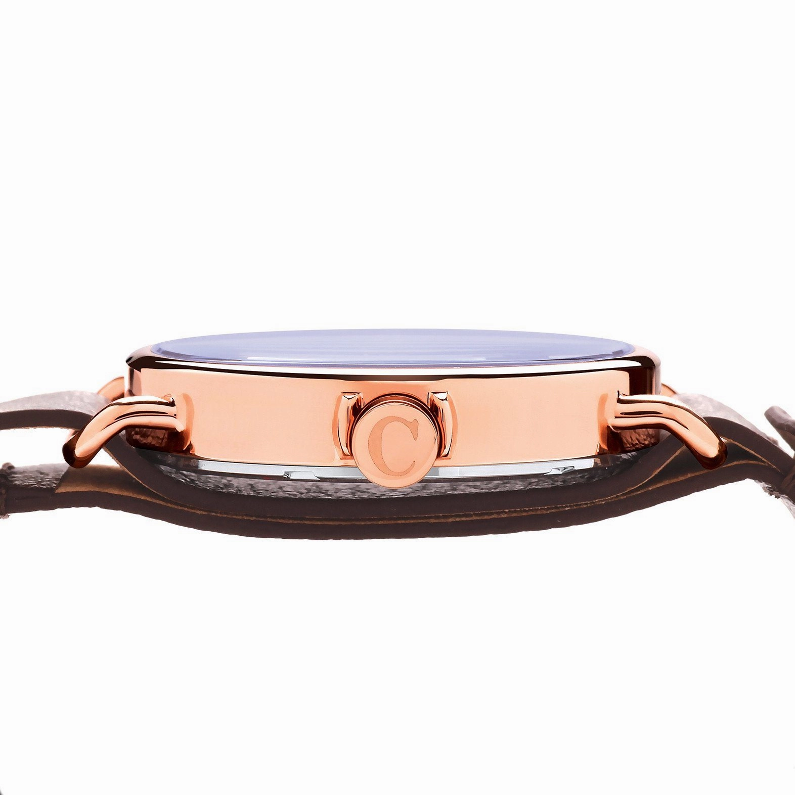 No.88 Rose Gold and Brown Leather