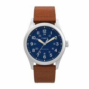 North Field Post Mechanical Hand-wound 38mm Leather Band