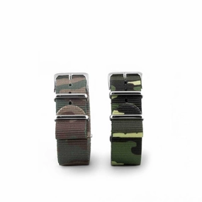 Nylon / fabric nato strap - Camo (brown, green)