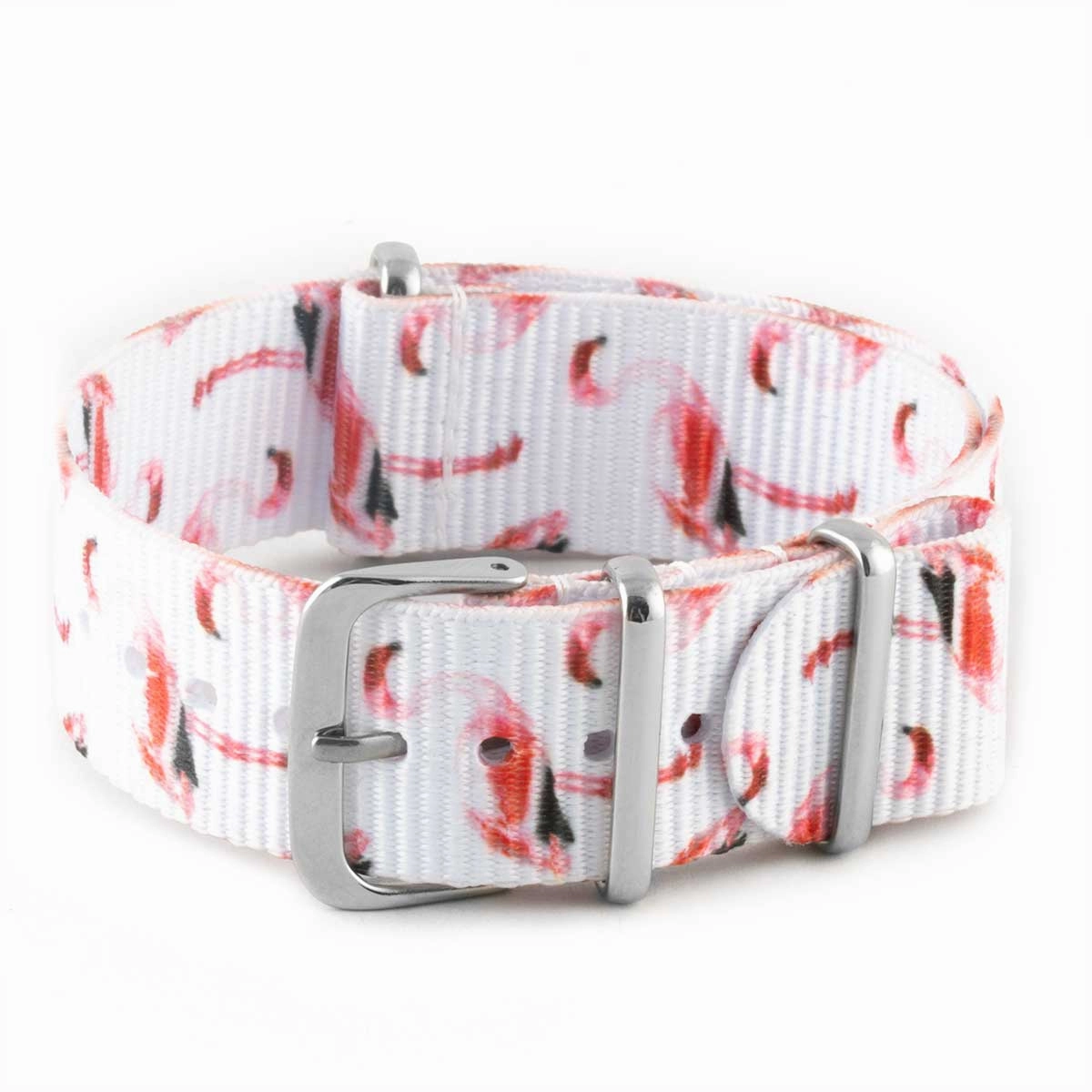Nylon / fabric nato strap - Exotic (blue, white, grey)