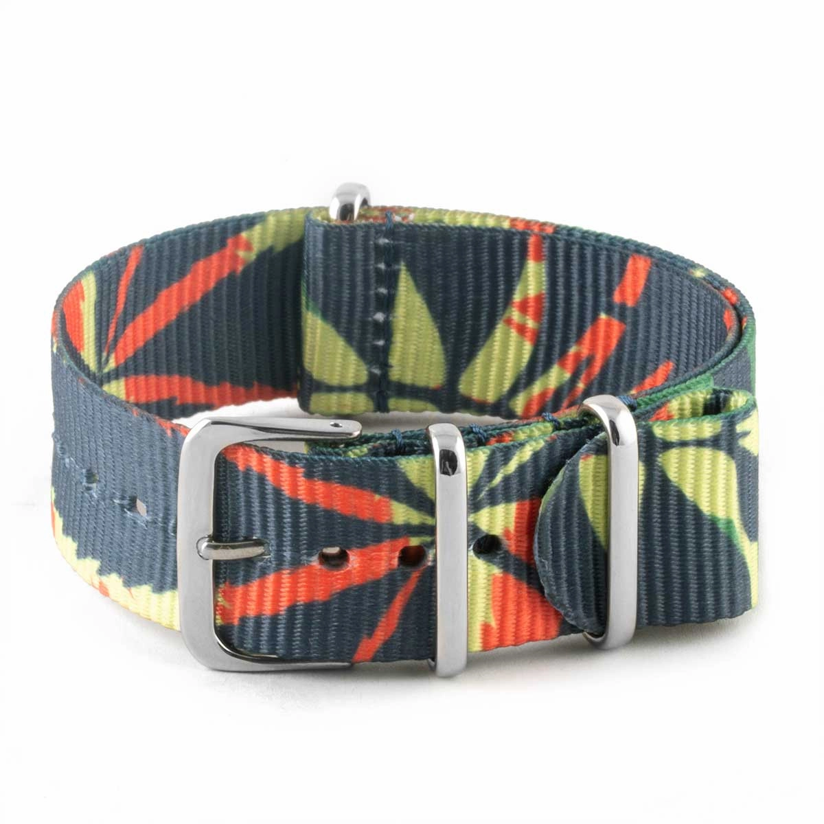 Nylon / fabric nato strap - Exotic (blue, white, grey)